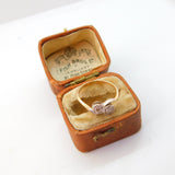 Victorian 9ct Gold & Platinum Set Illisuon Cut Diamond Crossover Ring c1890