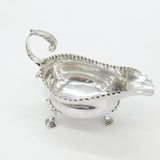 George II Sterling Silver Scroll Handle Sauce Boat 1760 London Antique