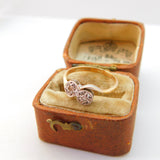 Victorian 9ct Gold & Platinum Set Illisuon Cut Diamond Crossover Ring c1890