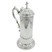 Victorian Large Sterling Silver Communion Wine Flagon Antique 1865 London