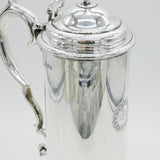 Victorian Large Sterling Silver Communion Wine Flagon Antique 1865 London