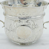 Queen Anne Britannia Silver Floral Embossed Porringer Cup Antique 1710 London