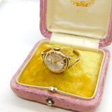 9ct Yellow Gold Zentra Watch Conversion Ring Mid-Century c1950 Birmingham