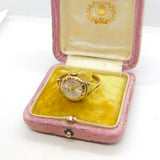 9ct Yellow Gold Zentra Watch Conversion Ring Mid-Century c1950 Birmingham