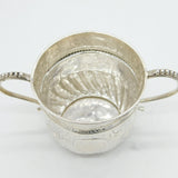 Queen Anne Britannia Silver Floral Embossed Porringer Cup Antique 1710 London