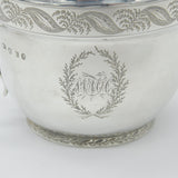 Georgian Sterling Silver Helmet Cream Jug Floral Cartouche 1800 London Antique