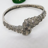 Victorian Sterling Silver Etruscan Style Cuff Bangle Bracelet Antique 1884