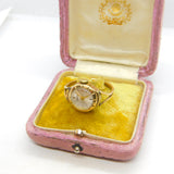9ct Yellow Gold Zentra Watch Conversion Ring Mid-Century c1950 Birmingham