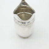 Georgian Sterling Silver Helmet Cream Jug Floral Cartouche 1800 London Antique