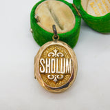 Victorian 9ct Gold Back & Front 'Sholum' Sweetheart Locket Antique c1880