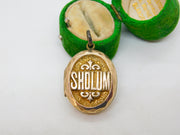 Victorian 9ct Gold Back & Front 'Sholum' Sweetheart Locket Antique c1880