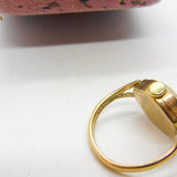 9ct Yellow Gold Zentra Watch Conversion Ring Mid-Century c1950 Birmingham
