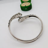 Victorian Sterling Silver Etruscan Style Cuff Bangle Bracelet Antique 1884