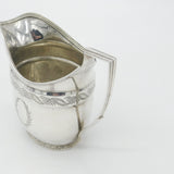 Georgian Sterling Silver Helmet Cream Jug Floral Cartouche 1800 London Antique