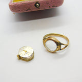 9ct Yellow Gold Zentra Watch Conversion Ring Mid-Century c1950 Birmingham