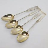 Chinese Sterling Silver Shanghai Rowing Club Oar Form Teaspoon Set Antique
