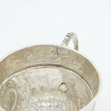 Queen Anne Britannia Silver Floral Embossed Porringer Cup Antique 1710 London