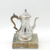 Large Georgian Sterling Silver Floral Embossed Coffee Pot 1772 London William & James Priest
