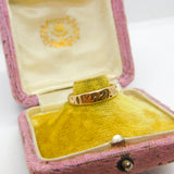 Edwardian 9ct Gold 'Mizpah' Sweetheart Band Ring Antique c1910