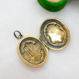 Victorian 9ct Gold Back & Front 'Sholum' Sweetheart Locket Antique c1880
