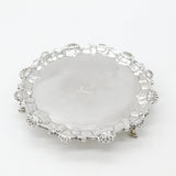Georgian Sterling Silver Scallop Pattern Crested Salver 1767 London Richard Rugg I
