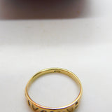 Edwardian 9ct Gold 'Mizpah' Sweetheart Band Ring Antique c1910