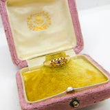 Victorian 18ct Yellow Gold, Sapphire & Diamond Boat Ring 1893 Birmingham