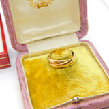 Les Must de Cartier 18ct Trinity Ring with Original Box EW789 Size H UK