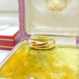 Les Must de Cartier 18ct Trinity Ring with Original Box EW789 Size H UK