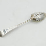 George I Sterling Silver Floral Berry Pattern Dessert Spoon Antique 1723 London
