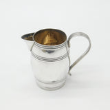Georgian Sterling Silver Barrel Form Cream Jug 1783 London George Smith II