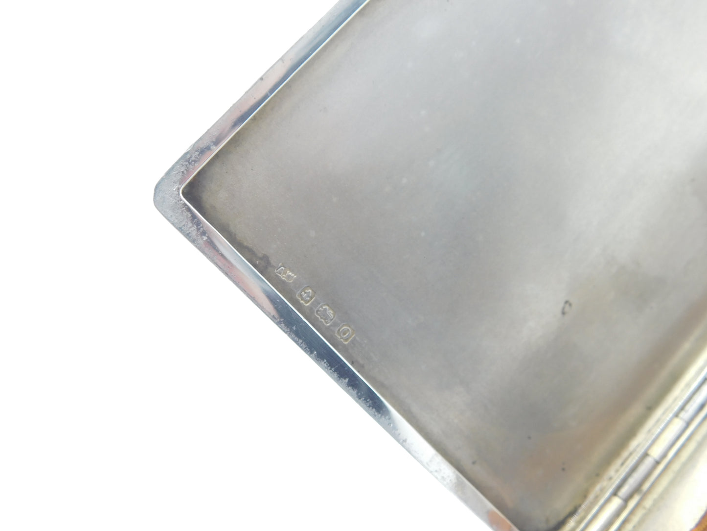 Sterling Silver Aesthetic Flying Duck Pattern Cigarette Case 1938 Birmingham