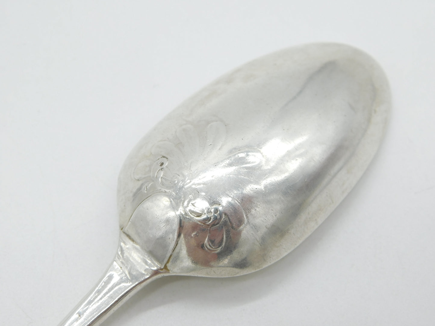 George II Sterling Silver Hanoverian Picture Back Tablespoon Antique 1737 London
