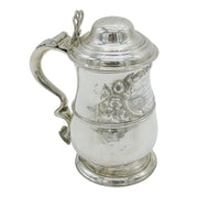 George III Sterling Silver Lidded Tankard Antique 1786 London by Thomas Wallis