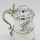George III Sterling Silver Lidded Tankard Antique 1786 London by Thomas Wallis