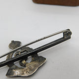 WWII Sterling Silver Enamel Royal Army Medical Corps Brooch TLM Antique