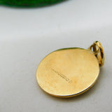 9ct Yellow Gold St Christopher Charm Pendant Vintage 1964 Birmingham