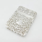 Victorian Indian Sterling Silver Floral Pattern Card Case Antique c1860