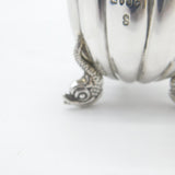 Victorian Sterling Silver Dolphin Foot Salt Bowl Antique 1873 London Chawner