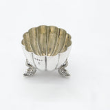 Victorian Sterling Silver Dolphin Foot Salt Bowl Antique 1873 London Chawner