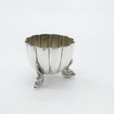 Victorian Sterling Silver Dolphin Foot Salt Bowl Antique 1873 London Chawner