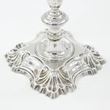 George II Sterling Silver Cast Candlestick Quatrefoil Base Antique 1750 London by William Gould
