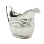 George III Sterling Silver Fluted Pattern Cream Jug Antique 1792 London
