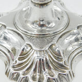 George II Sterling Silver Cast Candlestick Quatrefoil Base Antique 1750 London by William Gould