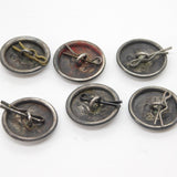Victorian Set of Sterling Silver Cherub Classical Buttons 1899 London Antique