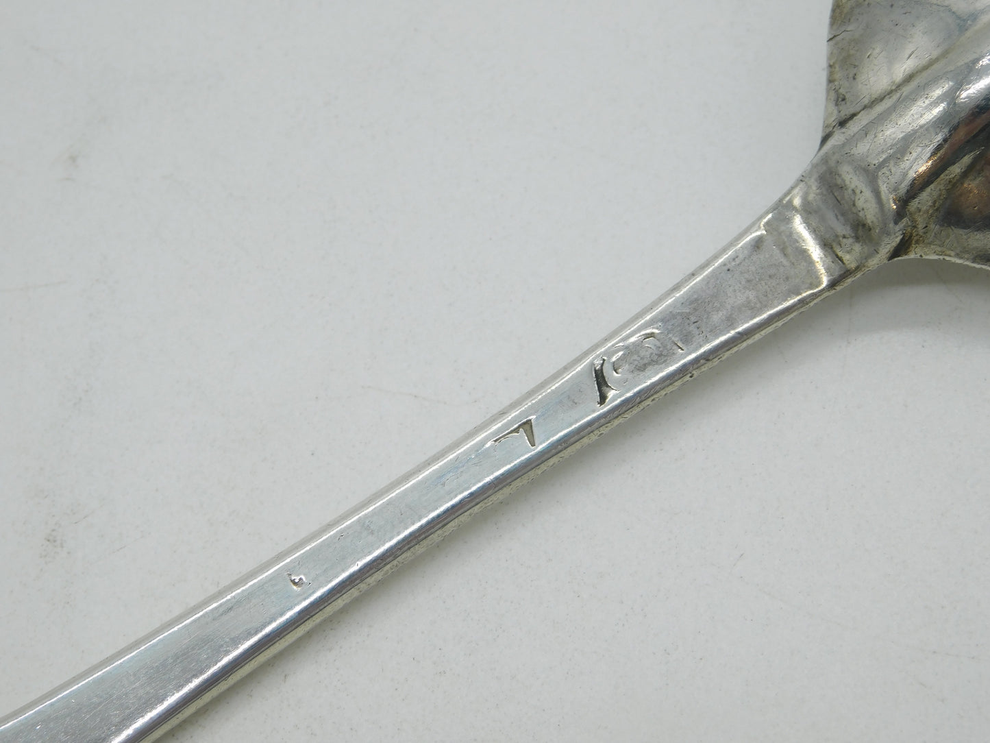 George I Britannia Standard Silver Rat-Tail Tablespoon Antique 1718 London