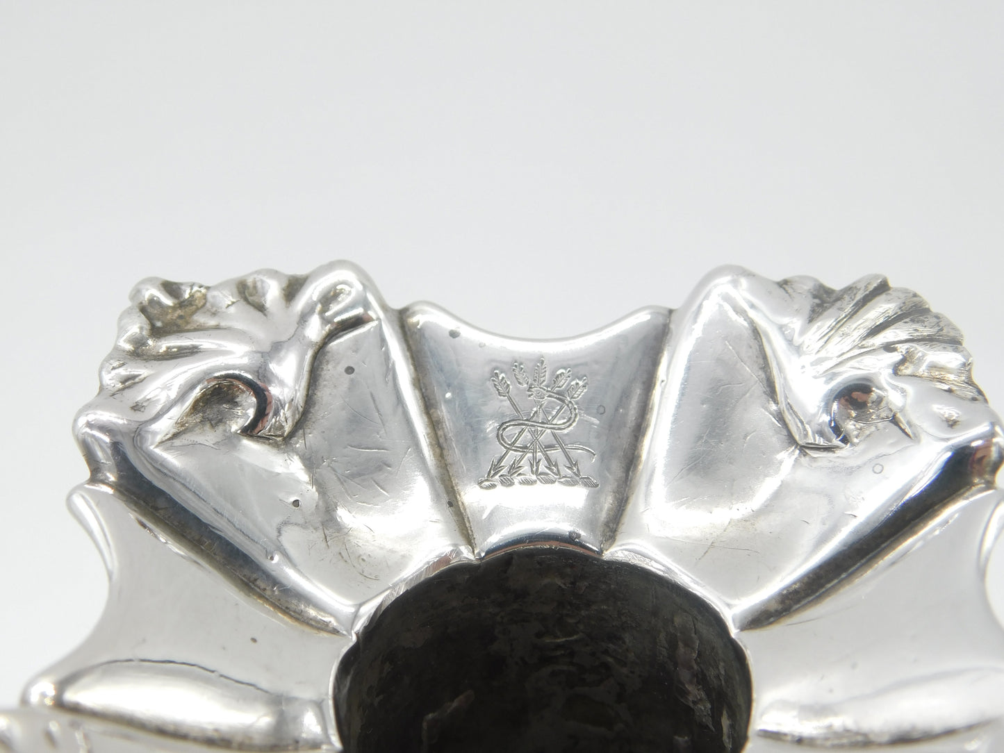 George II Sterling Silver Cast Candlestick Quatrefoil Base Antique 1750 London by William Gould