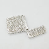 Victorian Indian Sterling Silver Floral Pattern Card Case Antique c1860