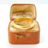 18ct Yellow Gold Minimal Wedding Band Ring Antique c1920 Art Deco