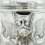 George II Sterling Silver Large Floral Lidded Tankard Antique 1758 London